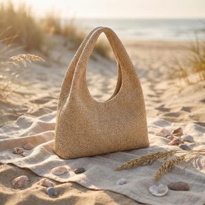 Minimalist Woven Vacation Hobo Shoulder Bag
