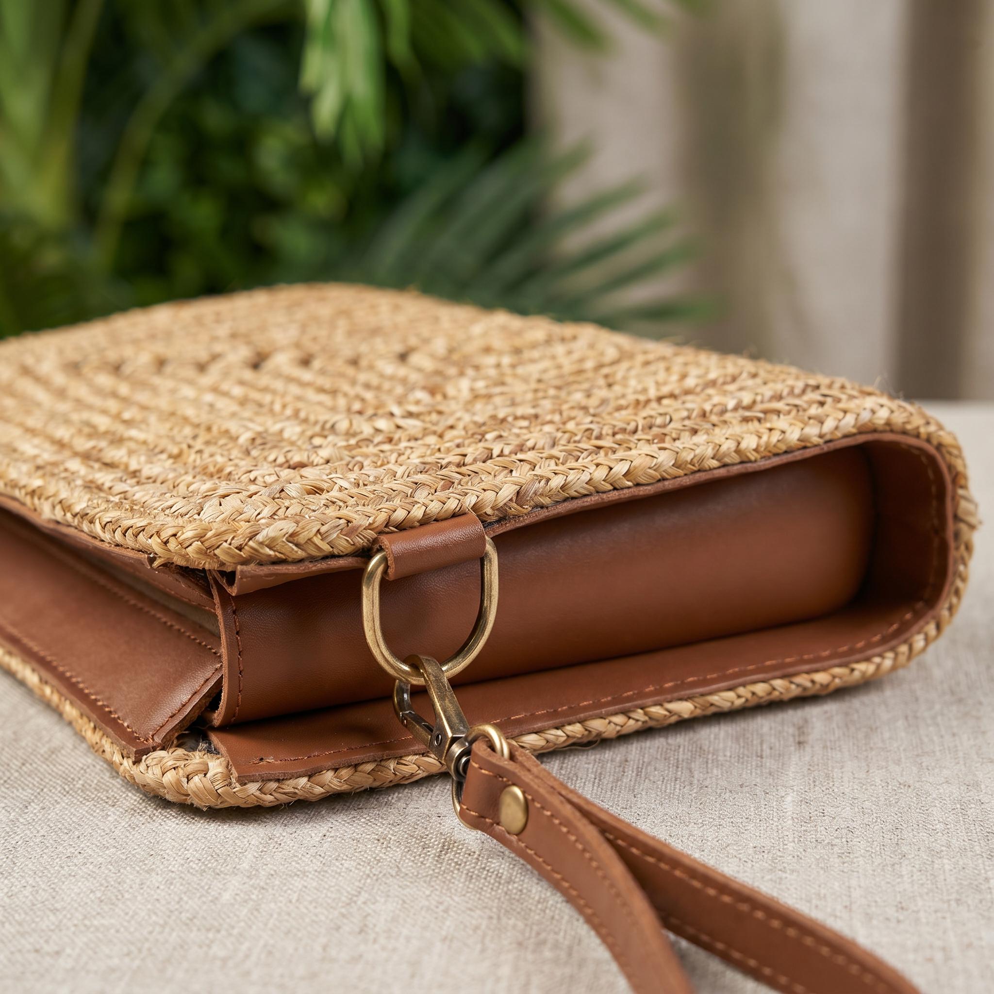 Geometric Woven Vacation Crossbody Bag - Image 5