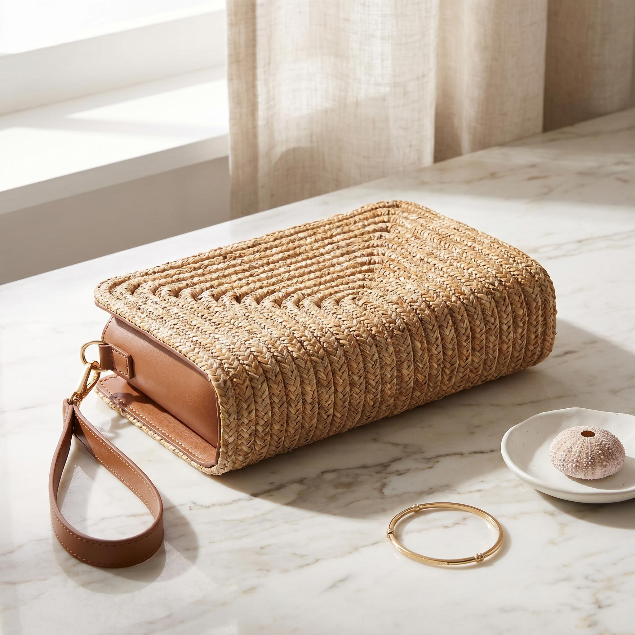 Geometric Woven Vacation Crossbody Bag - Image 6