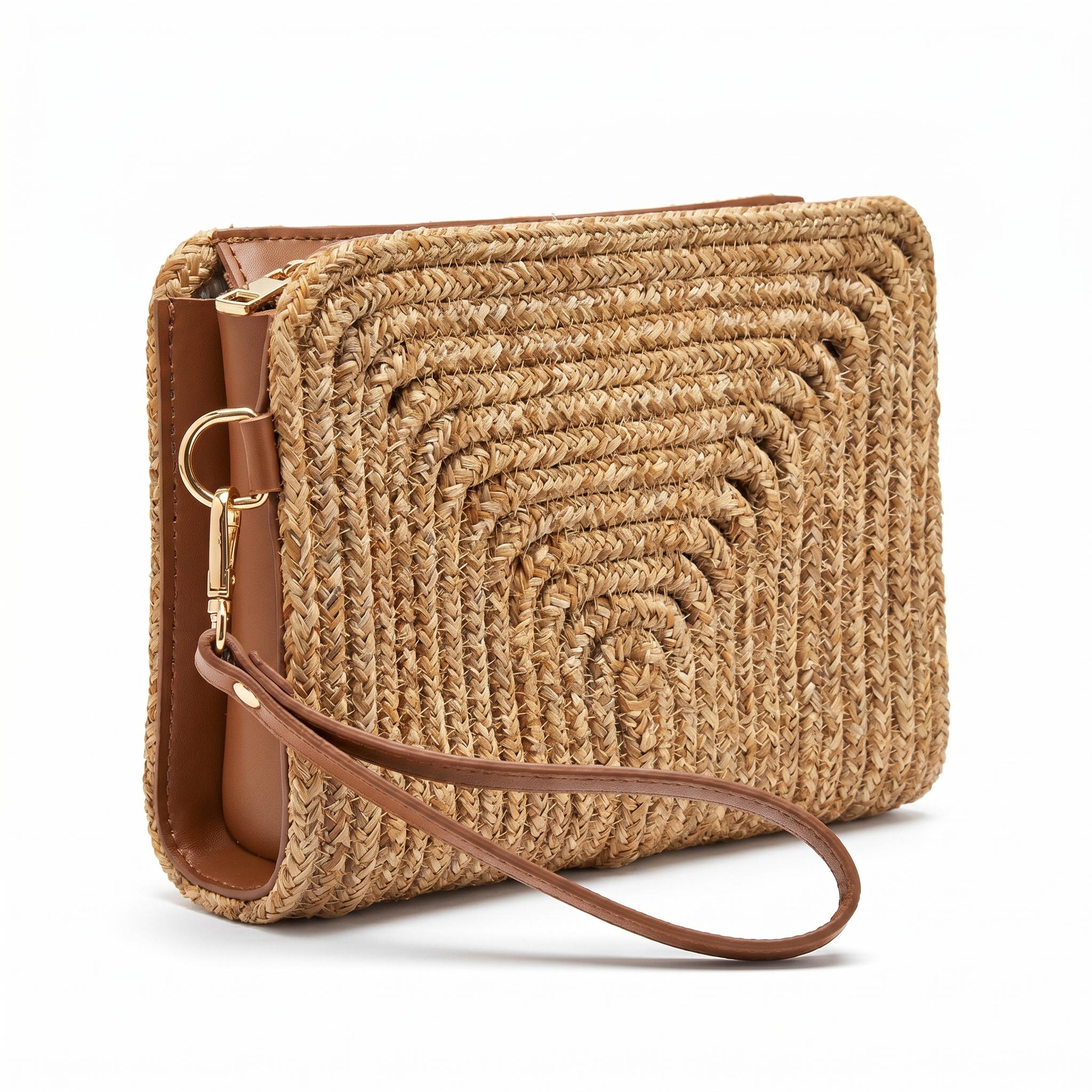 Geometric Woven Vacation Crossbody Bag - Image 2