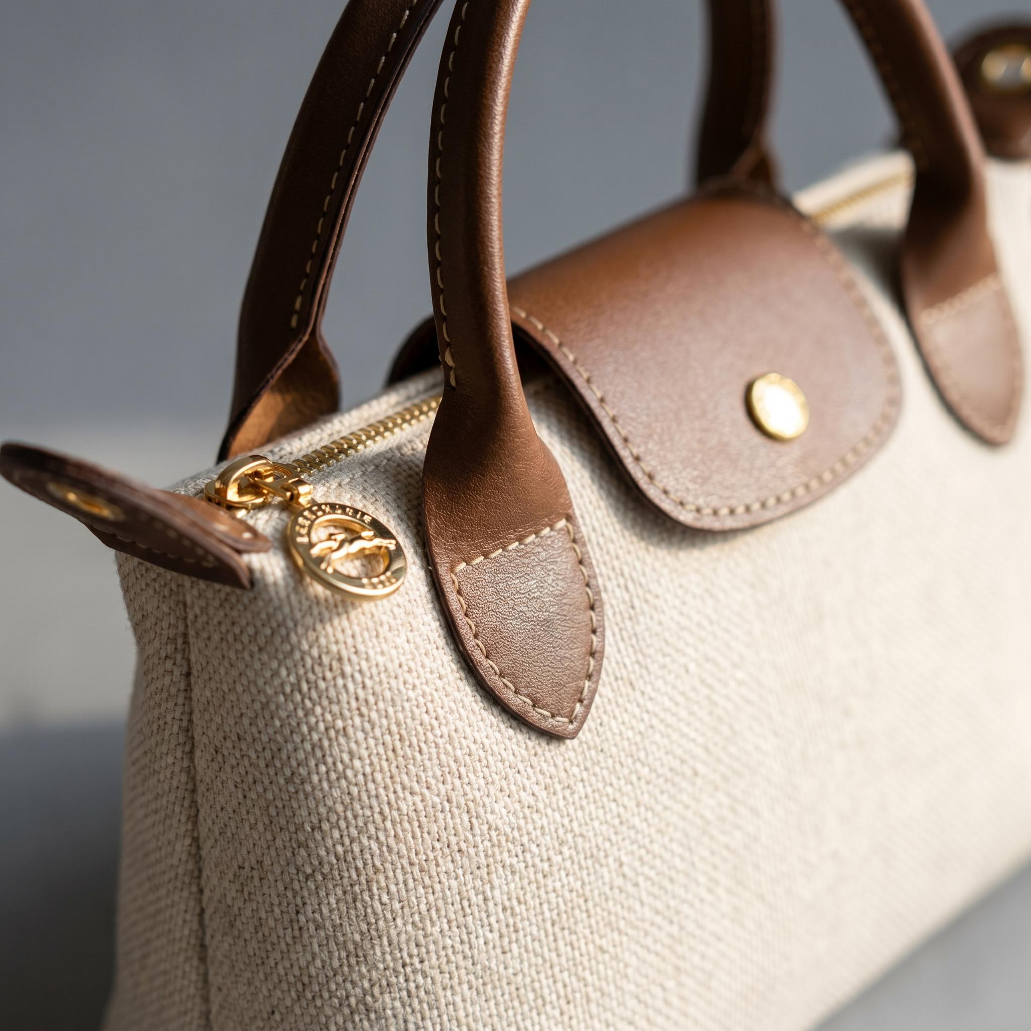 Beige Canvas Vacation Mini Crossbody Bag - Image 4