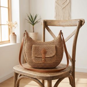 Crochet Woven Vacation Crossbody Shoulder Bag